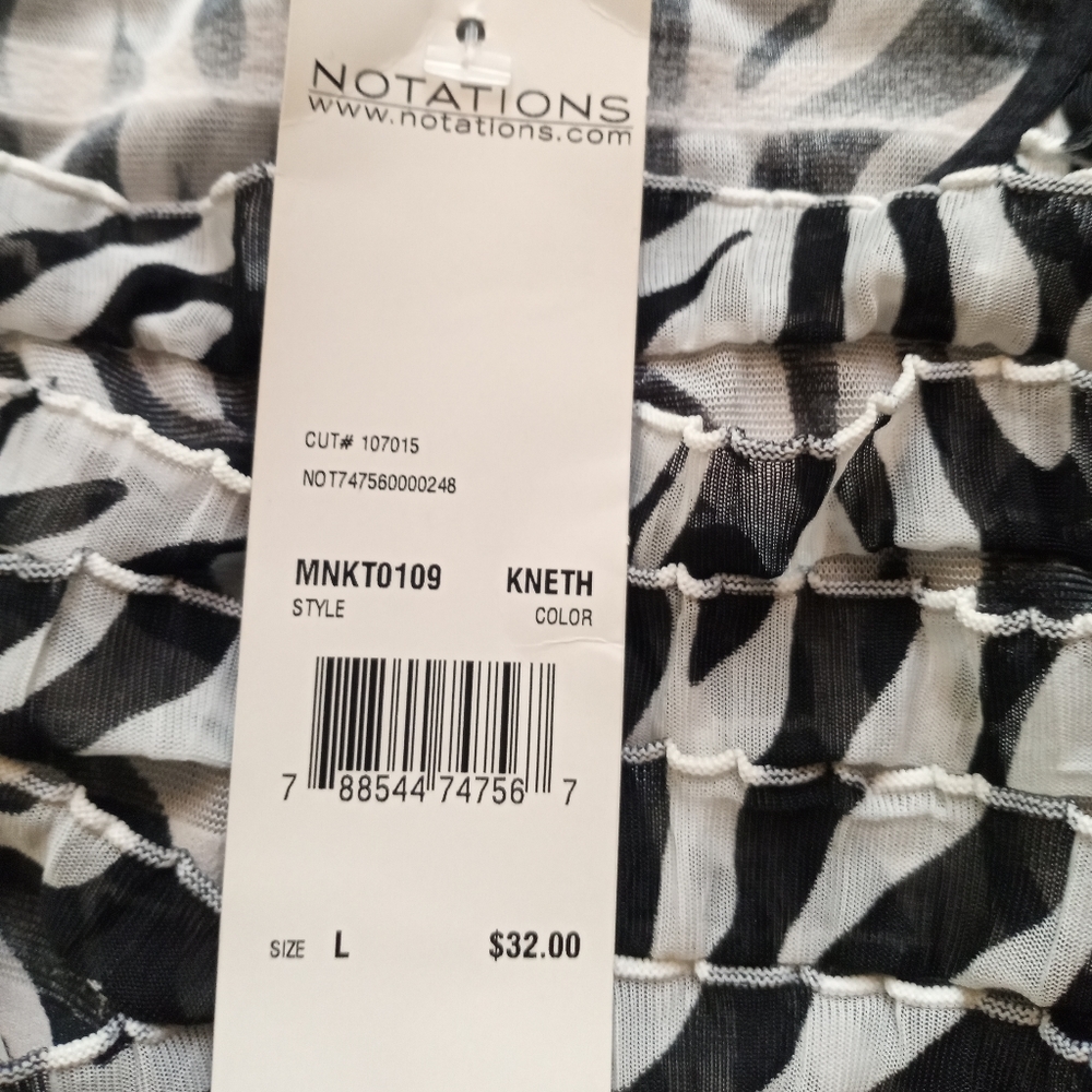 NWT Notations  Ruffled Layers Top - Picture 4 of 6